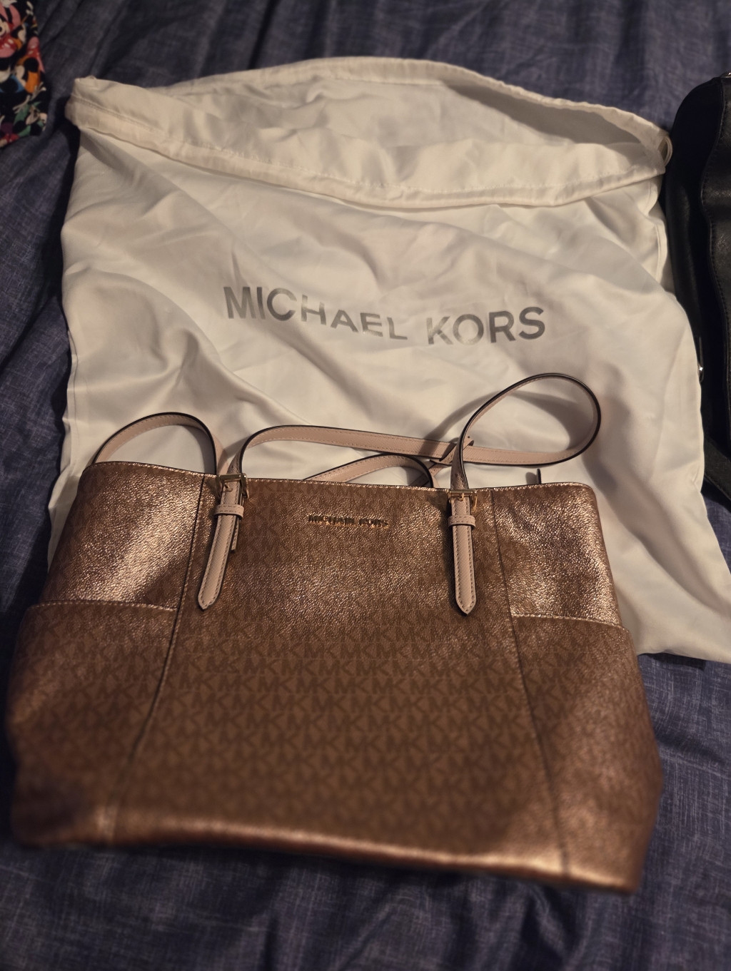 Michael Kors Rose Gold Signature Tote